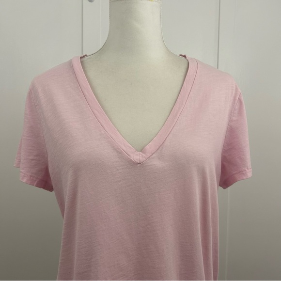 J. Crew Factory womens slub cotton tee shirt pink size X-Large - Picture 2 of 7